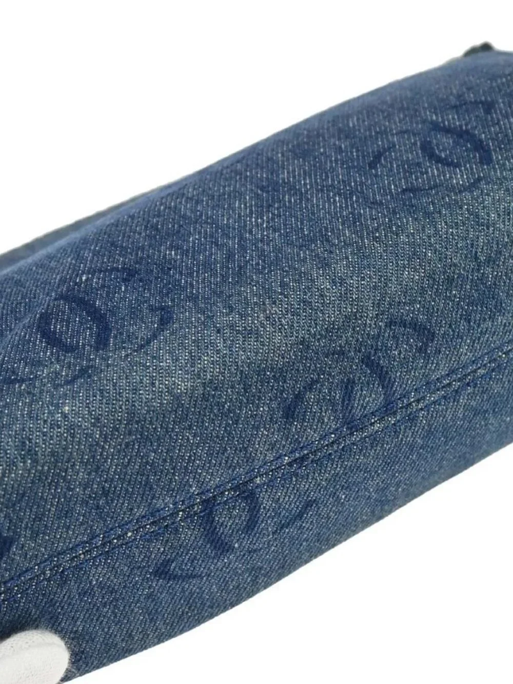 Chanel Blue Denim Clutch Bag 188706